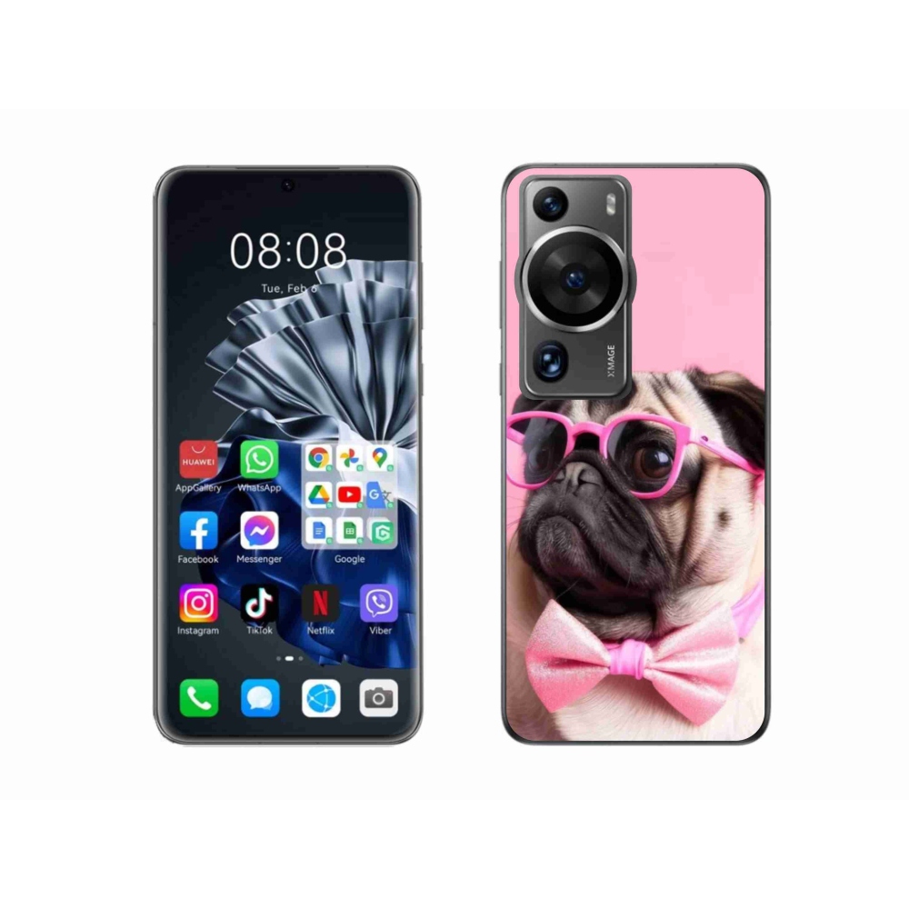Gelový kryt mmCase na Huawei P60 Pro - stylový mops