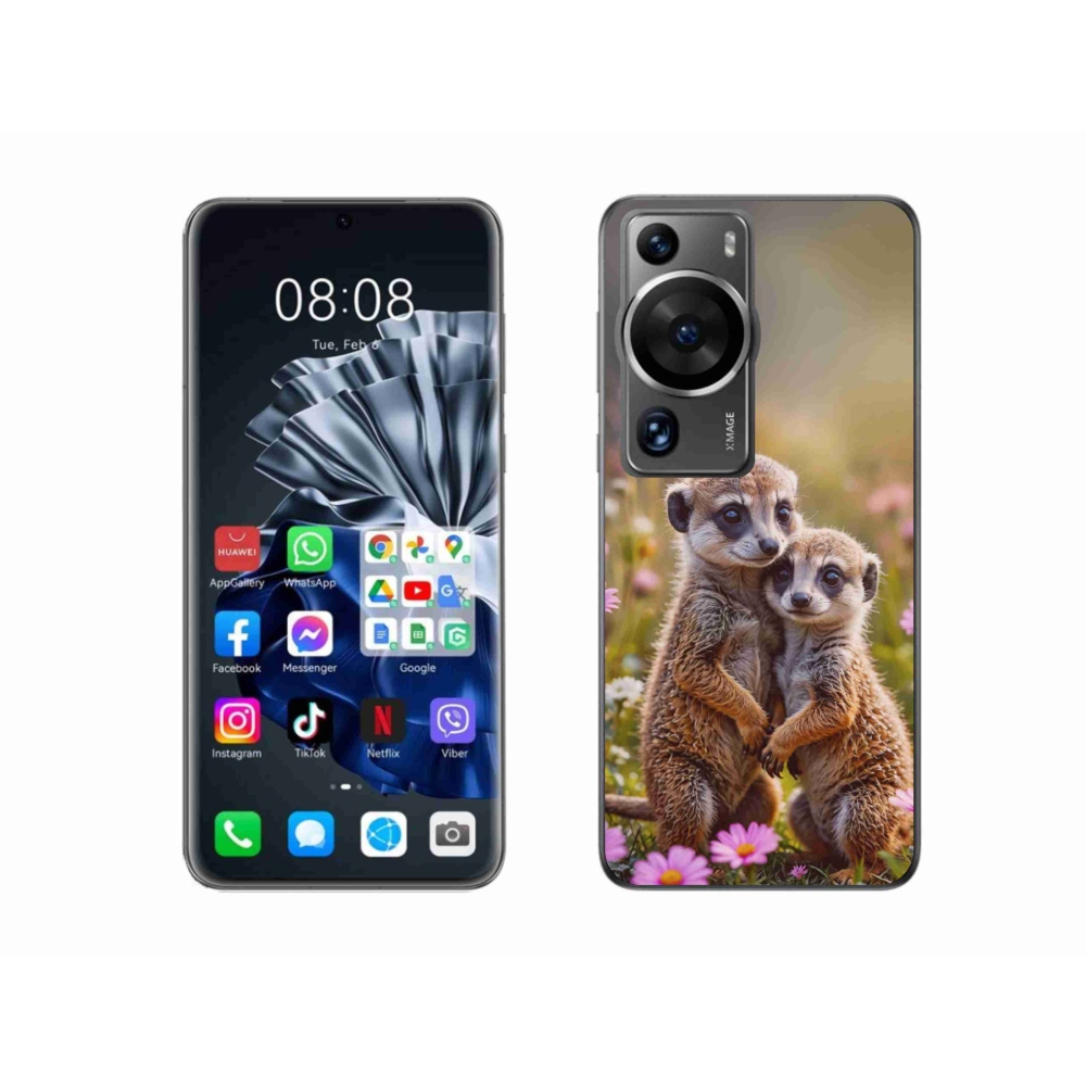 Gelový kryt mmCase na Huawei P60 Pro - surikatí duo