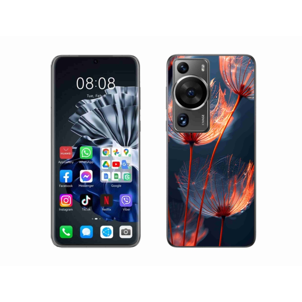Gelový kryt mmCase na Huawei P60 Pro - světélkující chmýří