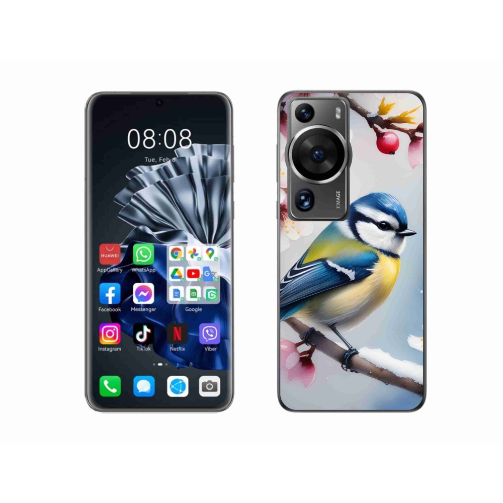 Gelový kryt mmCase na Huawei P60 Pro - sýkorka