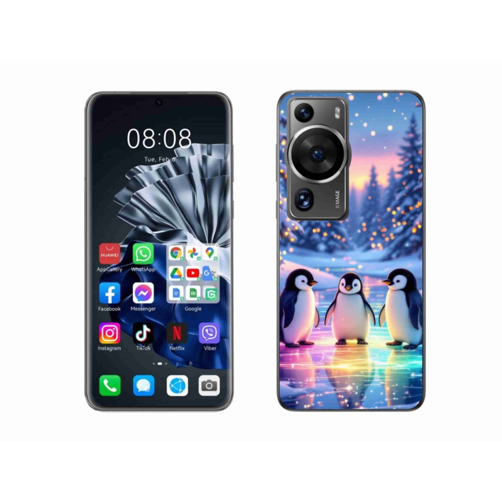 Gelový kryt mmCase na Huawei P60 Pro - tučnáci