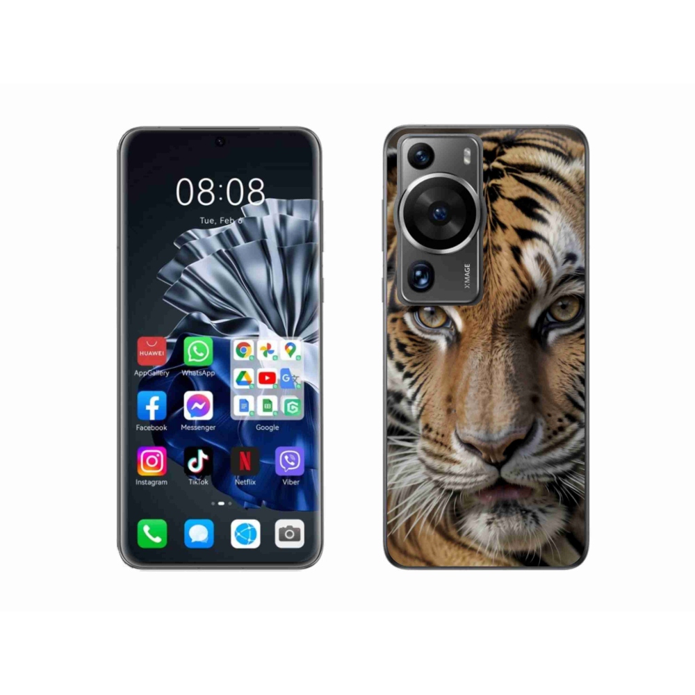 Gelový kryt mmCase na Huawei P60 Pro - tygří pohled