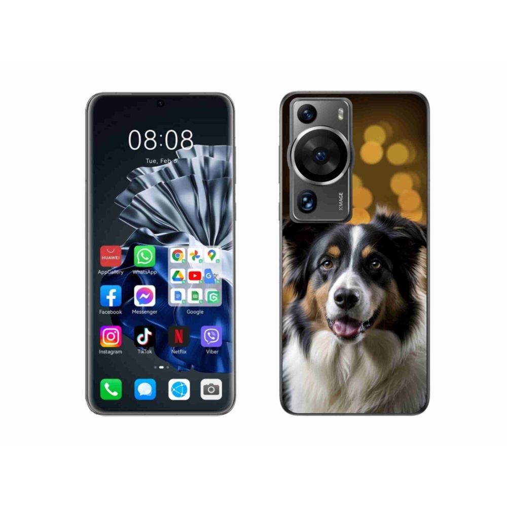 Gelový kryt mmCase na Huawei P60 Pro - usměvavý australský ovčák