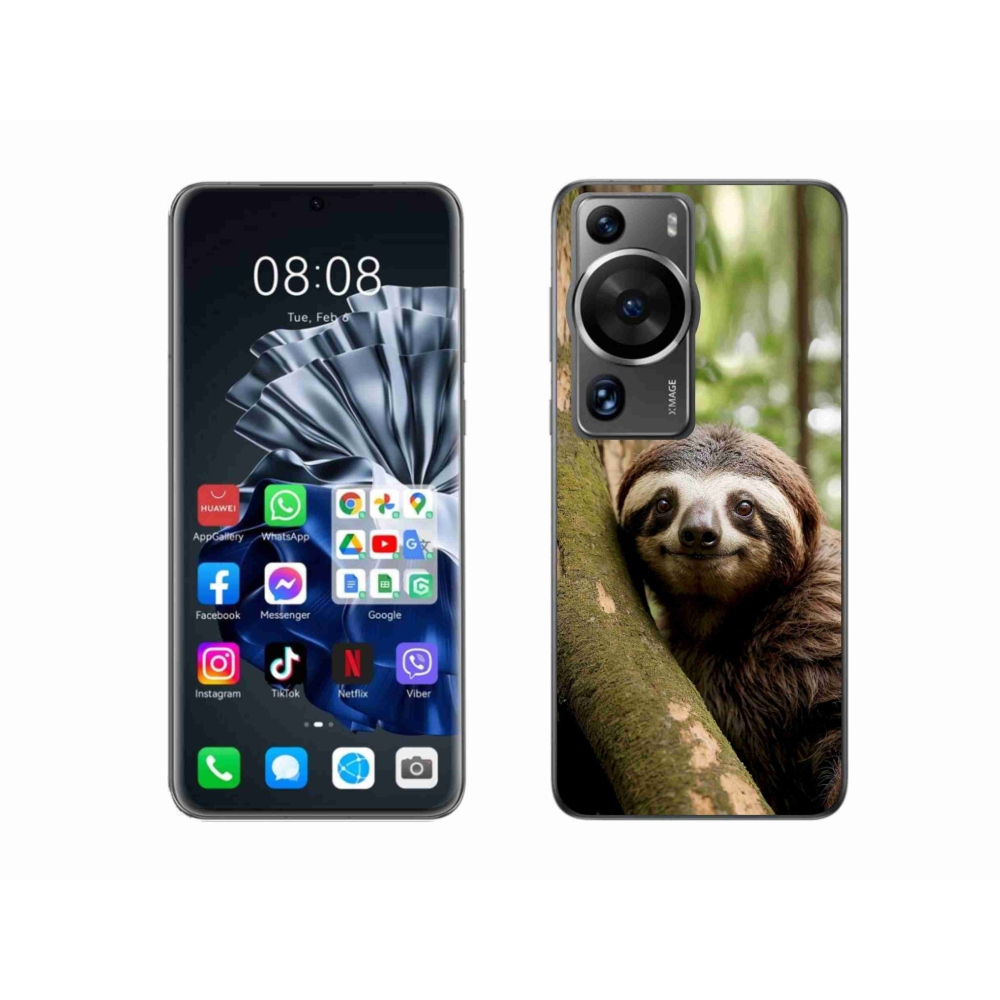 Gelový kryt mmCase na Huawei P60 Pro - usměvavý lenochod