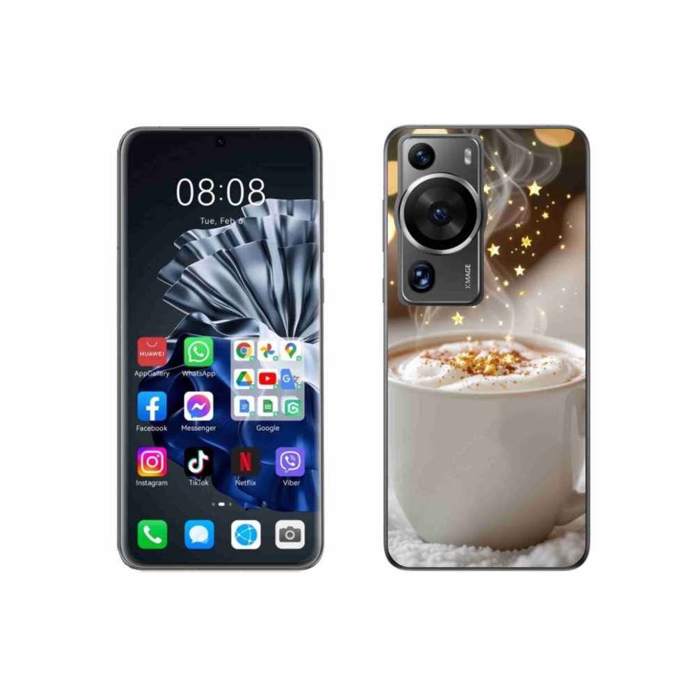 Gelový kryt mmCase na Huawei P60 Pro - vánoční horký nápoj