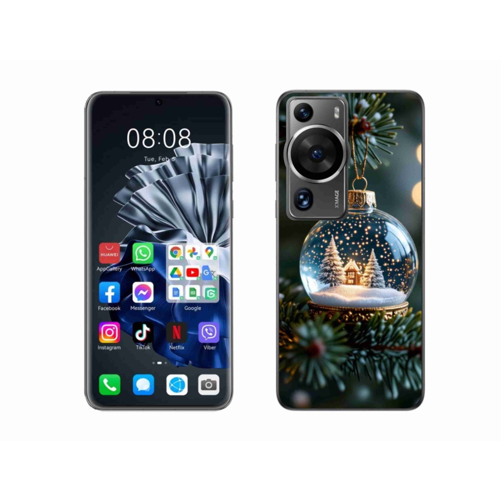 Gelový kryt mmCase na Huawei P60 Pro - vánoční koule 2