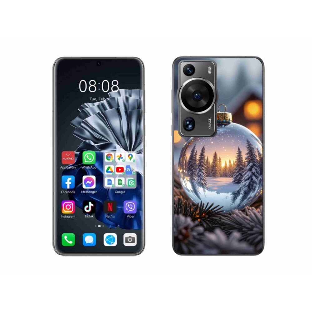 Gelový kryt mmCase na Huawei P60 Pro - vánoční ozdoba