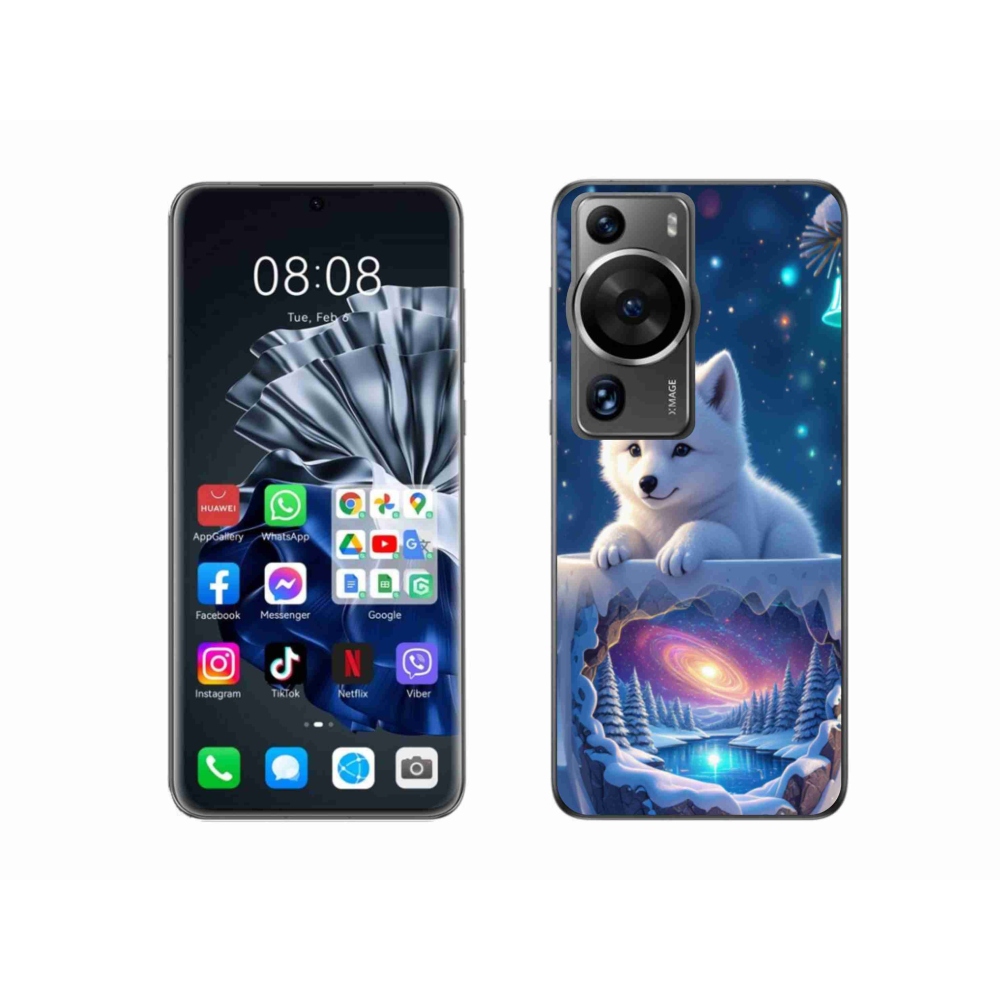 Gelový kryt mmCase na Huawei P60 Pro - vánoční štěně