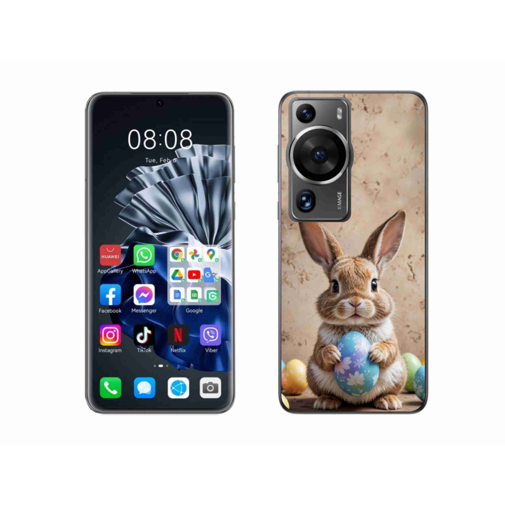 Gelový kryt mmCase na Huawei P60 Pro - velikonoční králíček