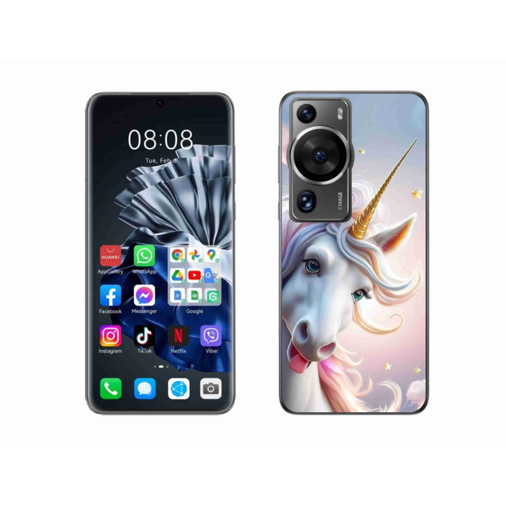 Gelový kryt mmCase na Huawei P60 Pro - veselý jednorožec