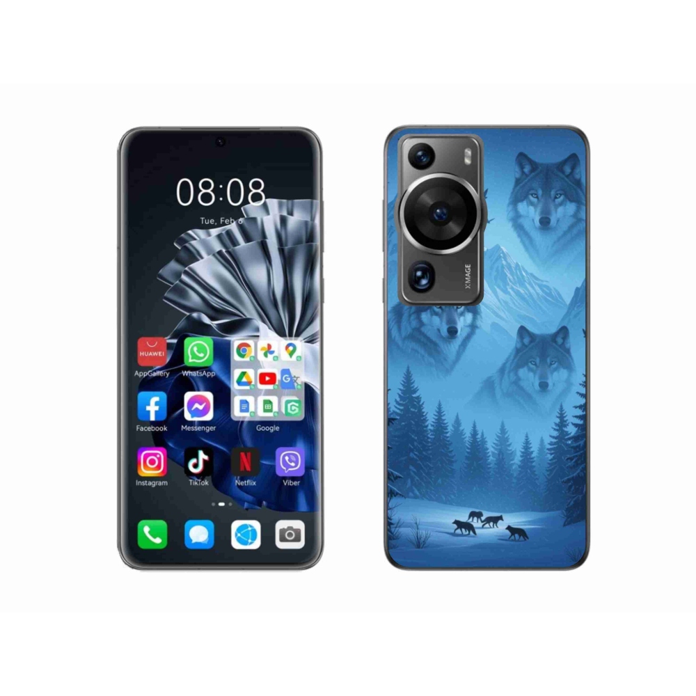 Gelový kryt mmCase na Huawei P60 Pro - vlčí smečka