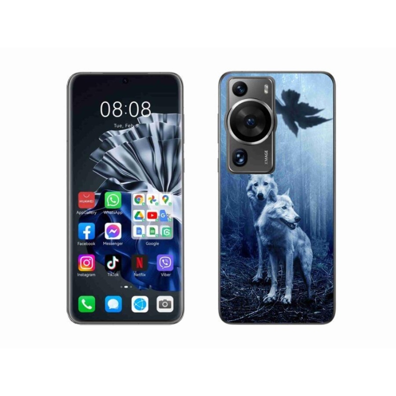 Gelový kryt mmCase na Huawei P60 Pro - vlci v lese