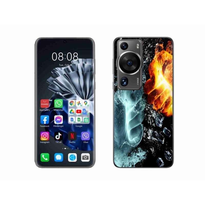 Gelový kryt mmCase na Huawei P60 Pro - voda a oheň