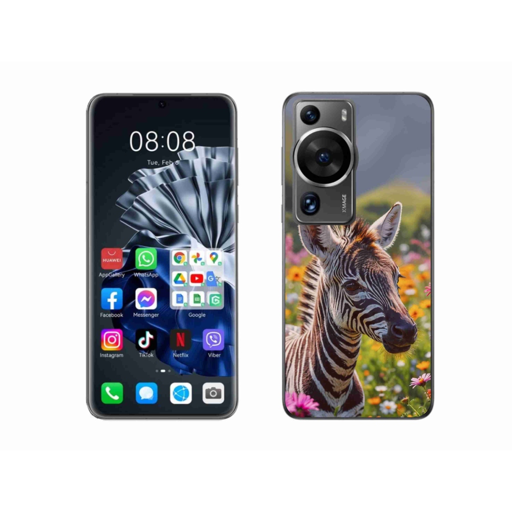 Gelový kryt mmCase na Huawei P60 Pro - zebra na louce