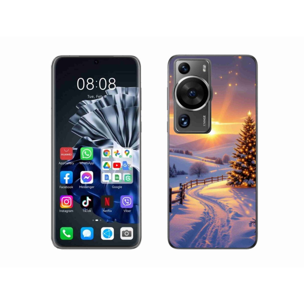Gelový kryt mmCase na Huawei P60 Pro - zimní krajina