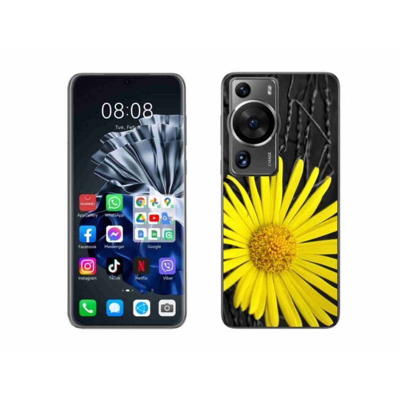 Gelový kryt mmCase na Huawei P60 Pro - žlutá květina
