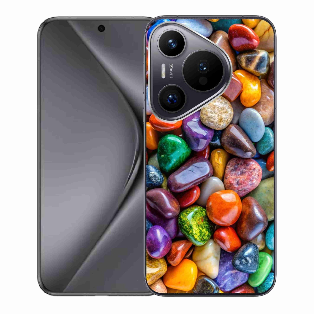 Gelový kryt mmCase na Huawei Pura 70 - barevné kamínky