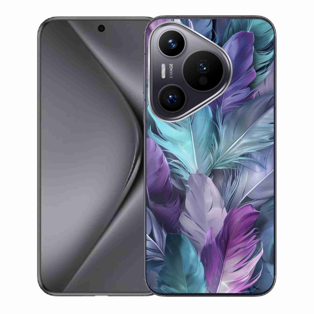 Gelový kryt mmCase na Huawei Pura 70 - barevné peří 2
