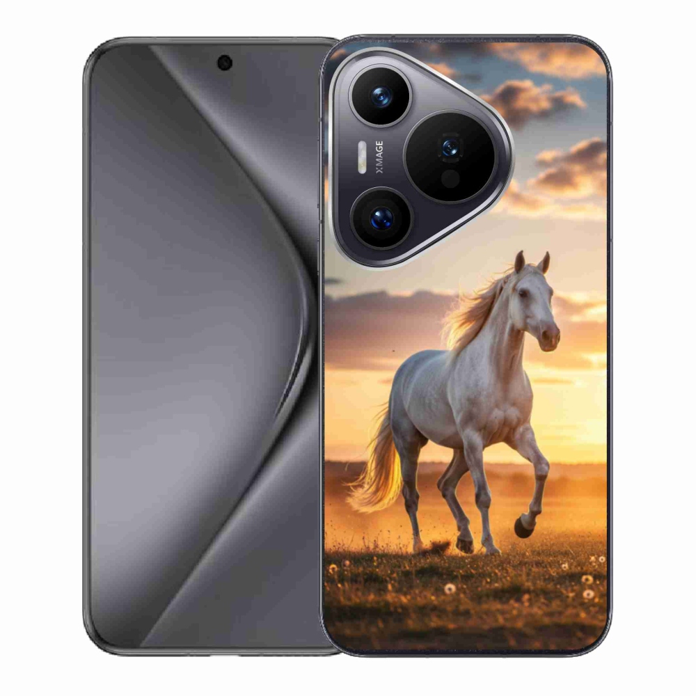 Gelový kryt mmCase na Huawei Pura 70 - běžící bílý kůň 2