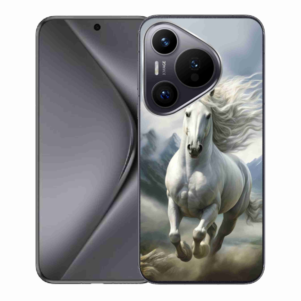 Gelový kryt mmCase na Huawei Pura 70 - běžící bílý kůň 3