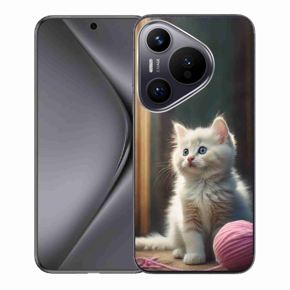 Gelový kryt mmCase na Huawei Pura 70 - bílé kotě 2