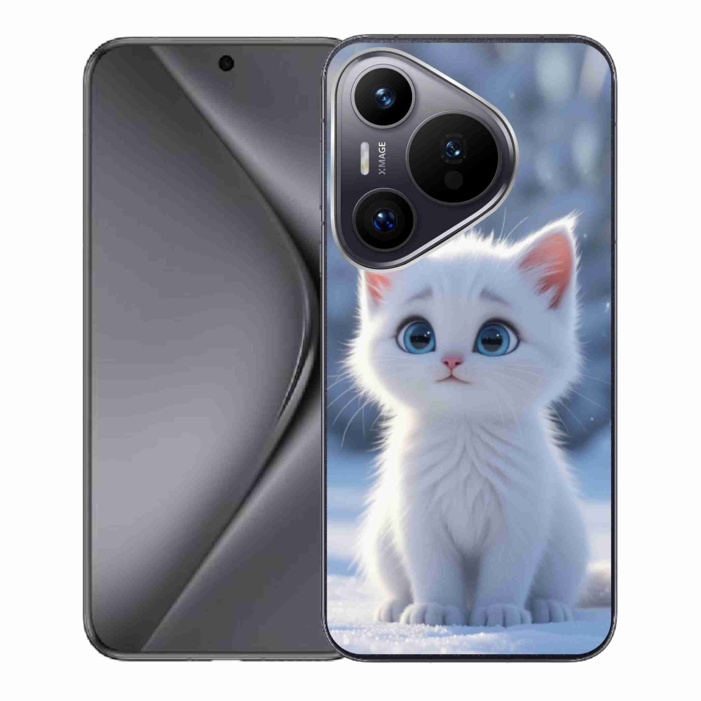 Gelový kryt mmCase na Huawei Pura 70 - bílé kotě 3