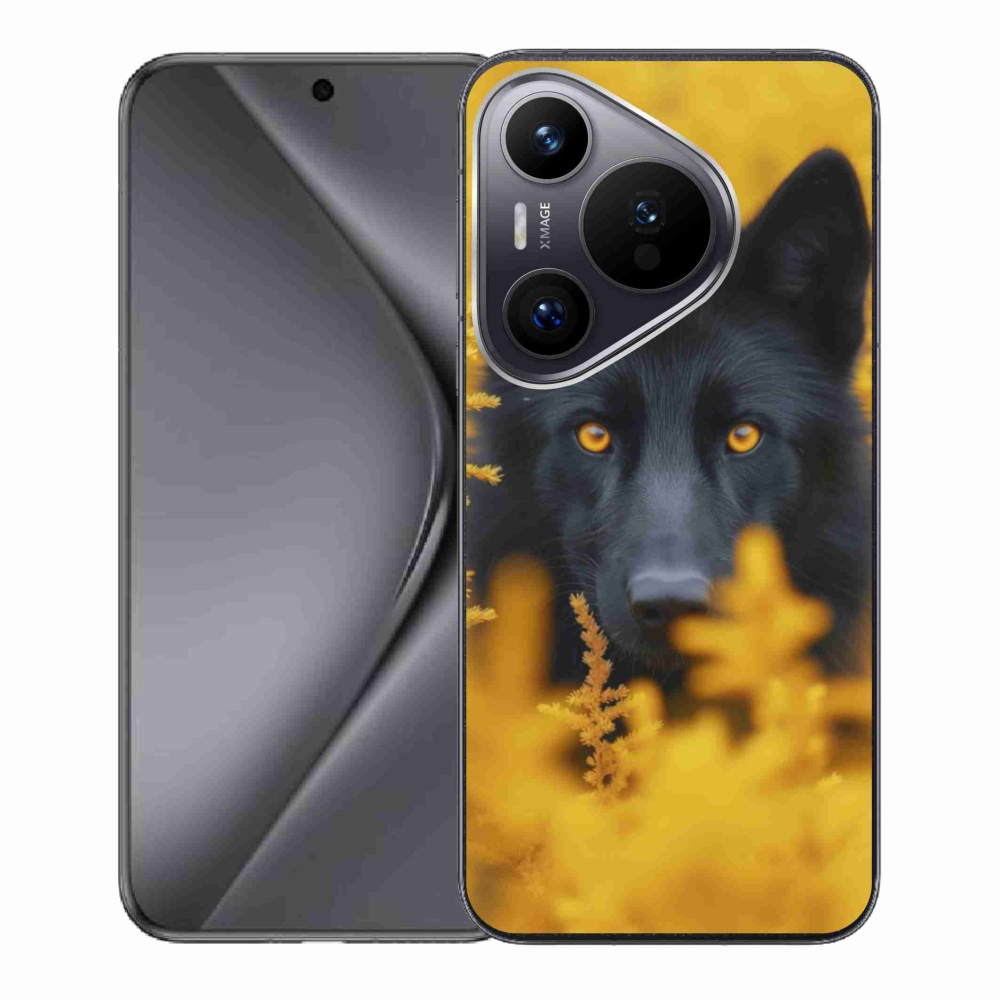 Gelový kryt mmCase na Huawei Pura 70 - černý vlk 2