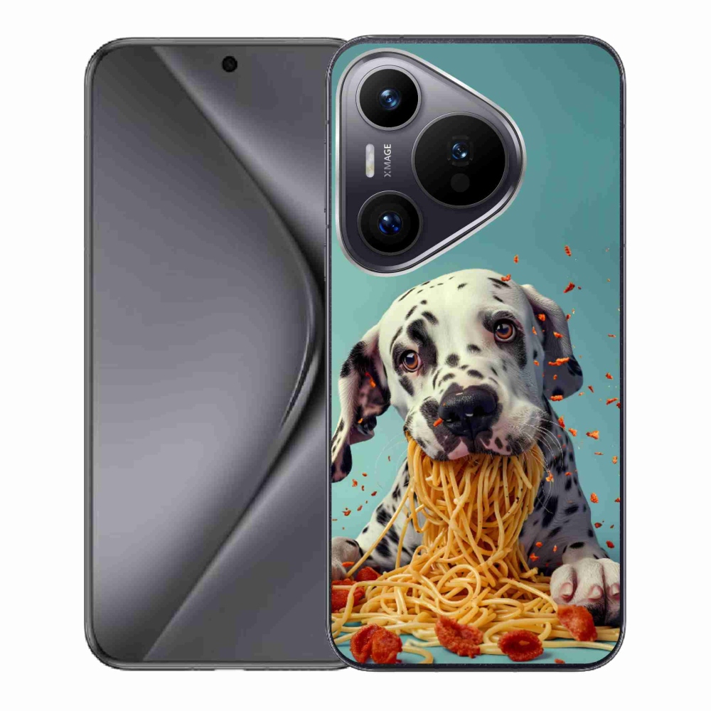 Gelový kryt mmCase na Huawei Pura 70 - dalmatin a špagety