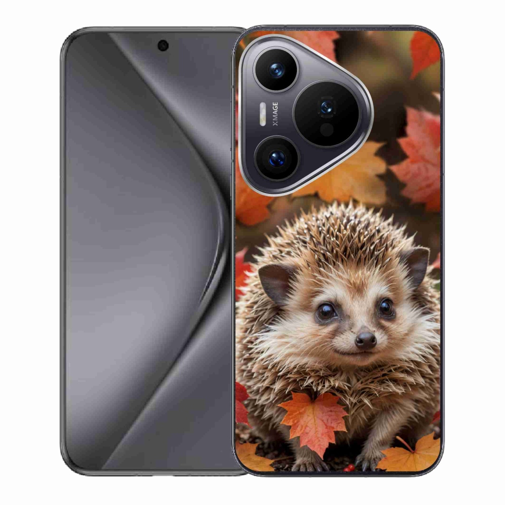 Gelový kryt mmCase na Huawei Pura 70 - ježek v listí