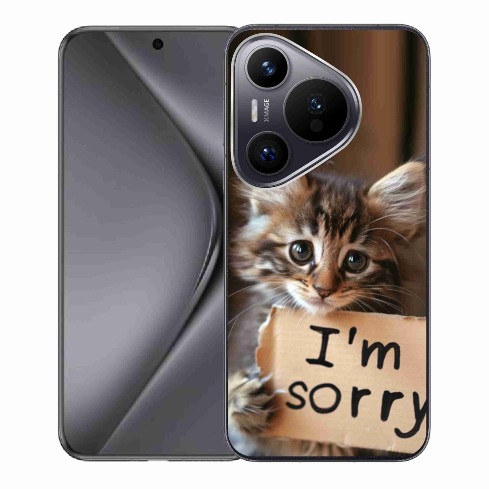 Gelový kryt mmCase na Huawei Pura 70 - kočíčí omluva