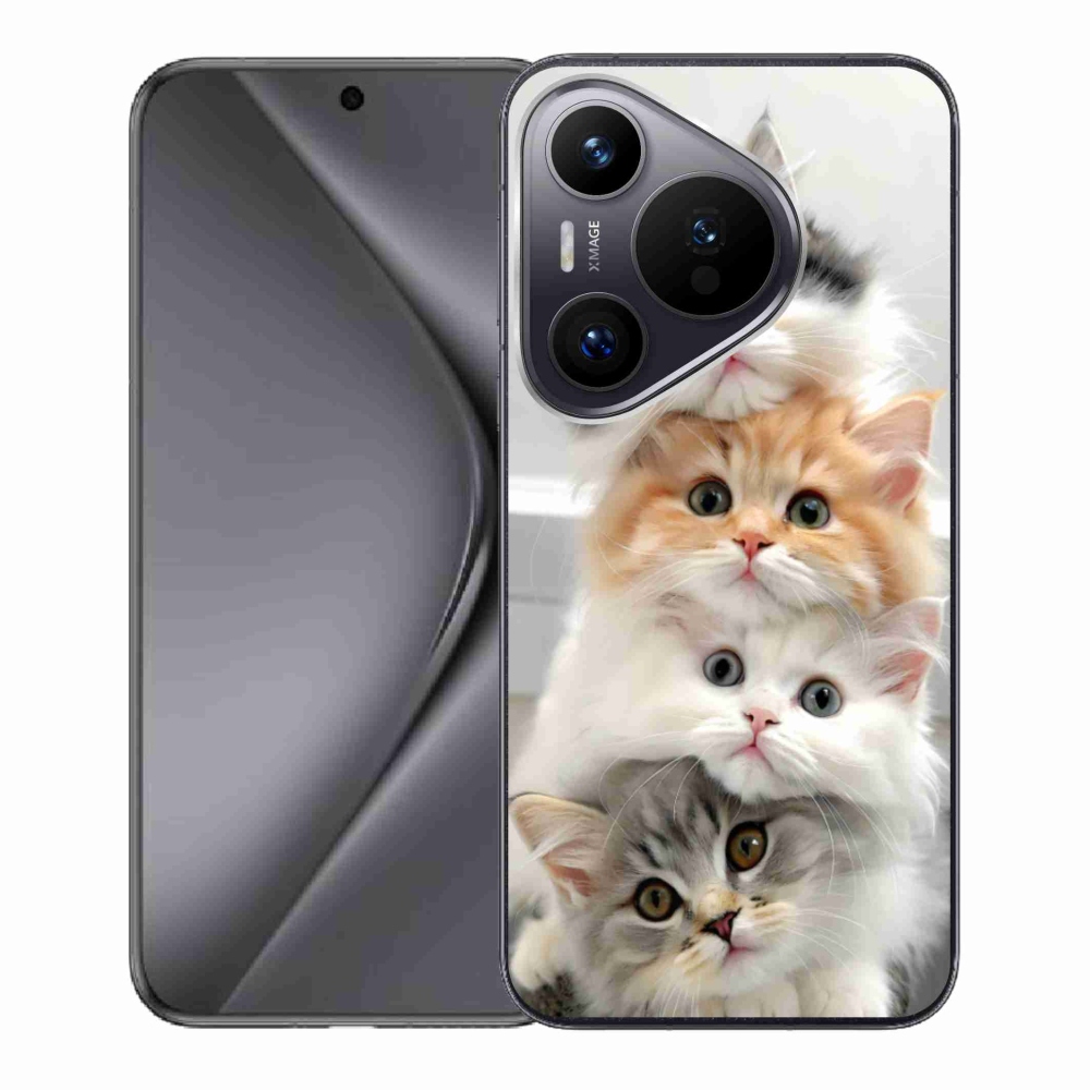 Gelový kryt mmCase na Huawei Pura 70 - kočičí parta