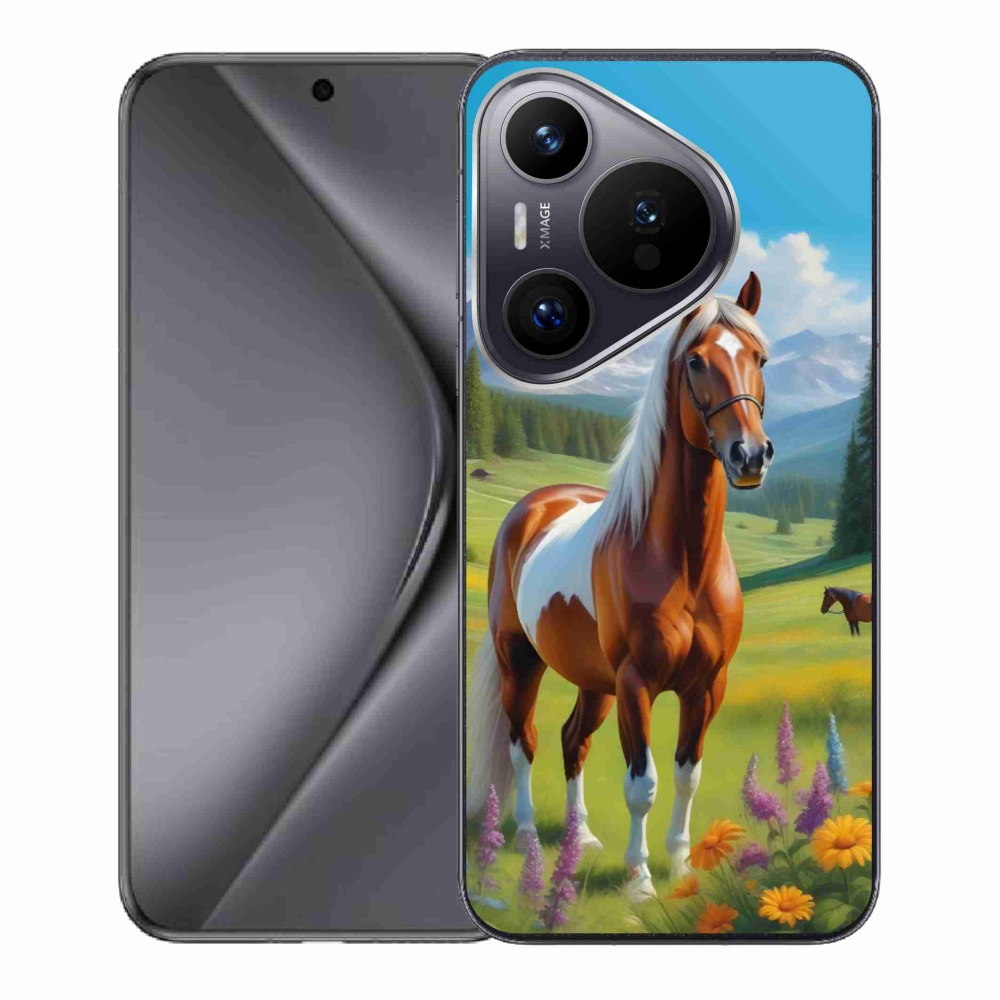 Gelový kryt mmCase na Huawei Pura 70 - kůň na louce