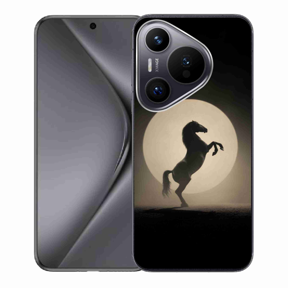 Gelový kryt mmCase na Huawei Pura 70 - kůň v siluetě
