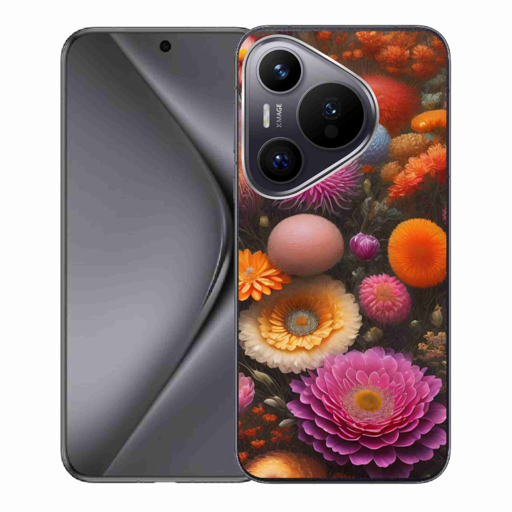 Gelový kryt mmCase na Huawei Pura 70 - květinová kompozice