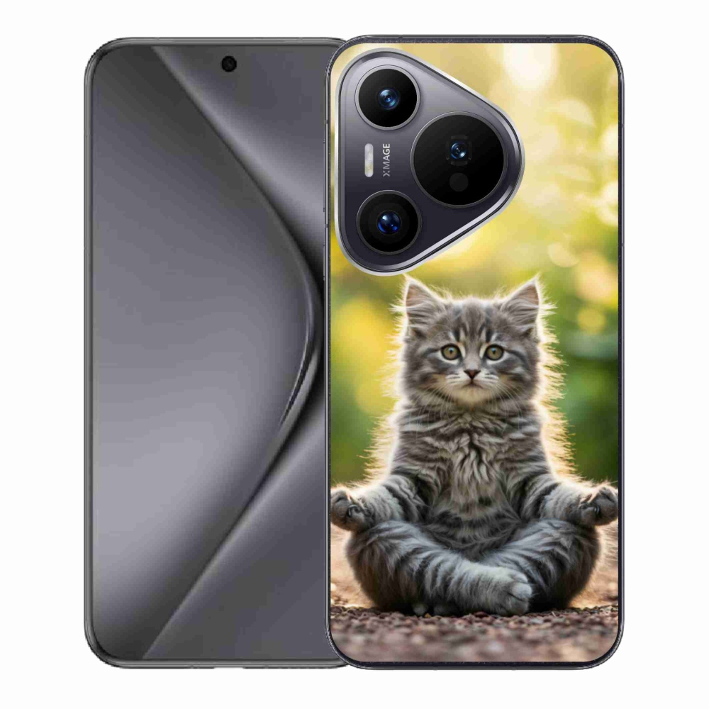 Gelový kryt mmCase na Huawei Pura 70 - meditující kotě