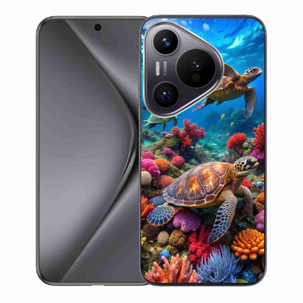 Gelový kryt mmCase na Huawei Pura 70 - mořský svět 2