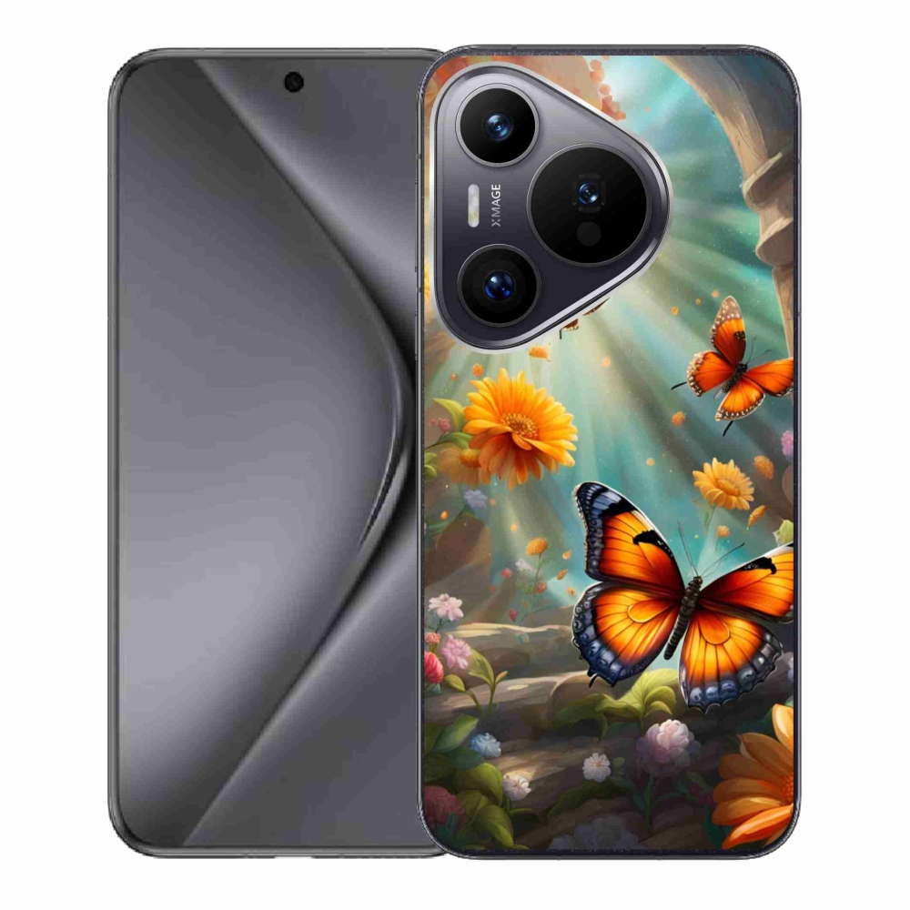 Gelový kryt mmCase na Huawei Pura 70 - motýlí zahrada 2
