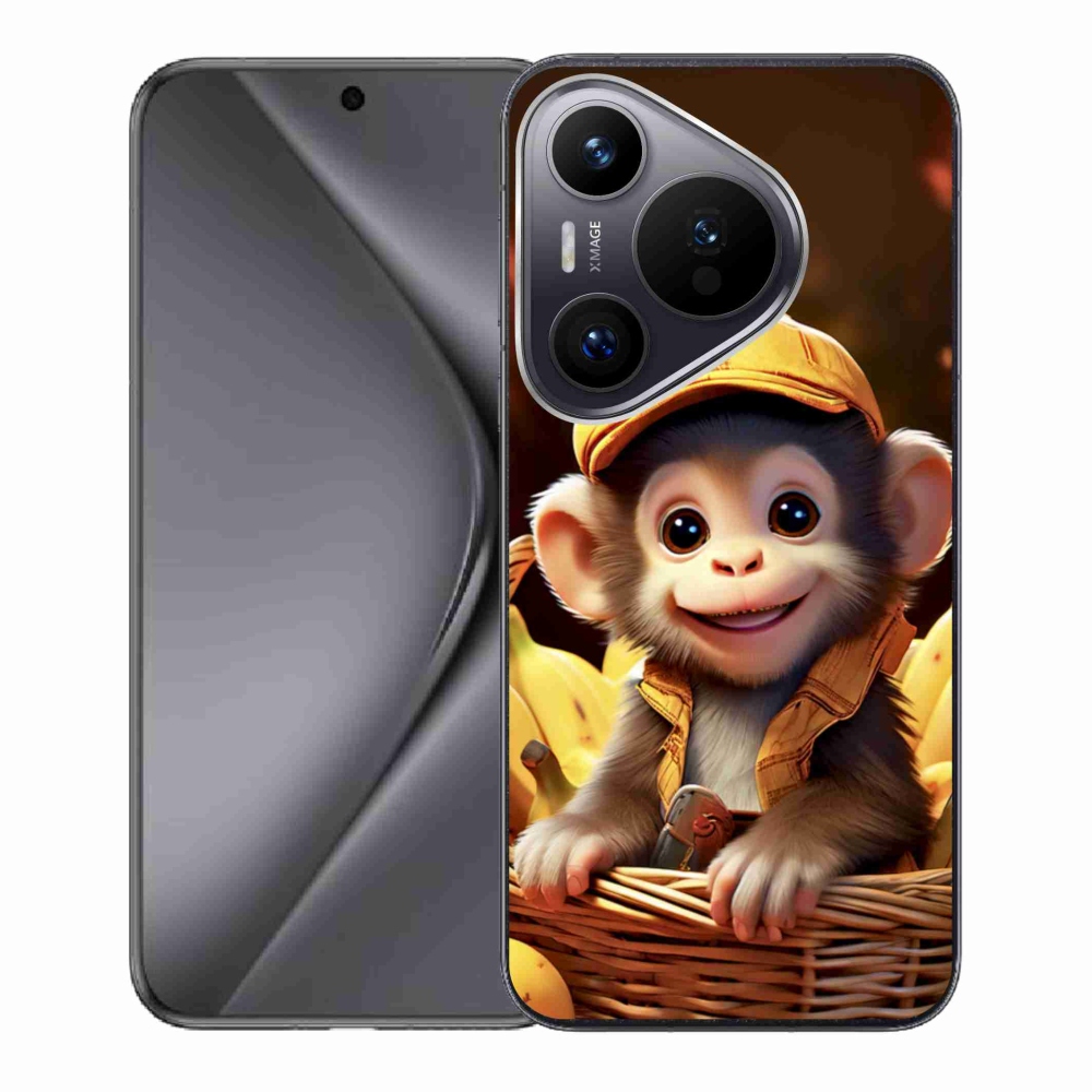 Gelový kryt mmCase na Huawei Pura 70 - opice v košíku