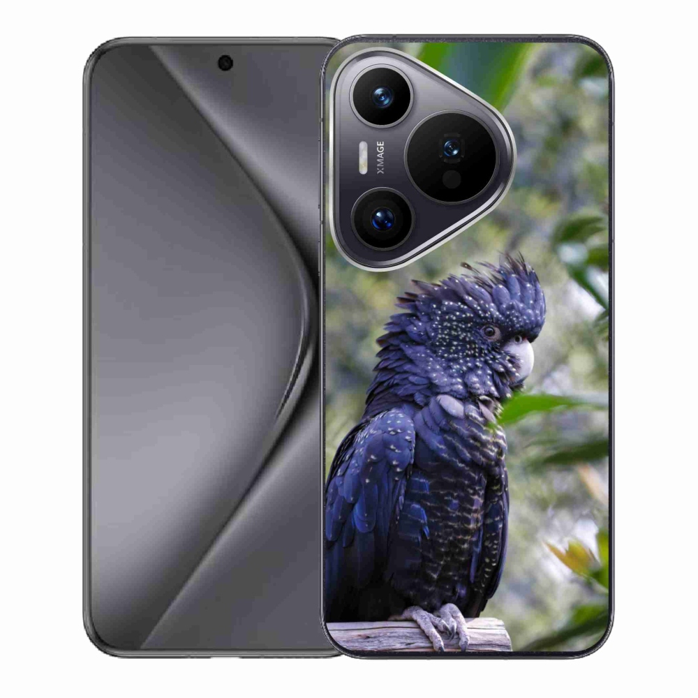 Gelový kryt mmCase na Huawei Pura 70 - papoušek kakadu černý
