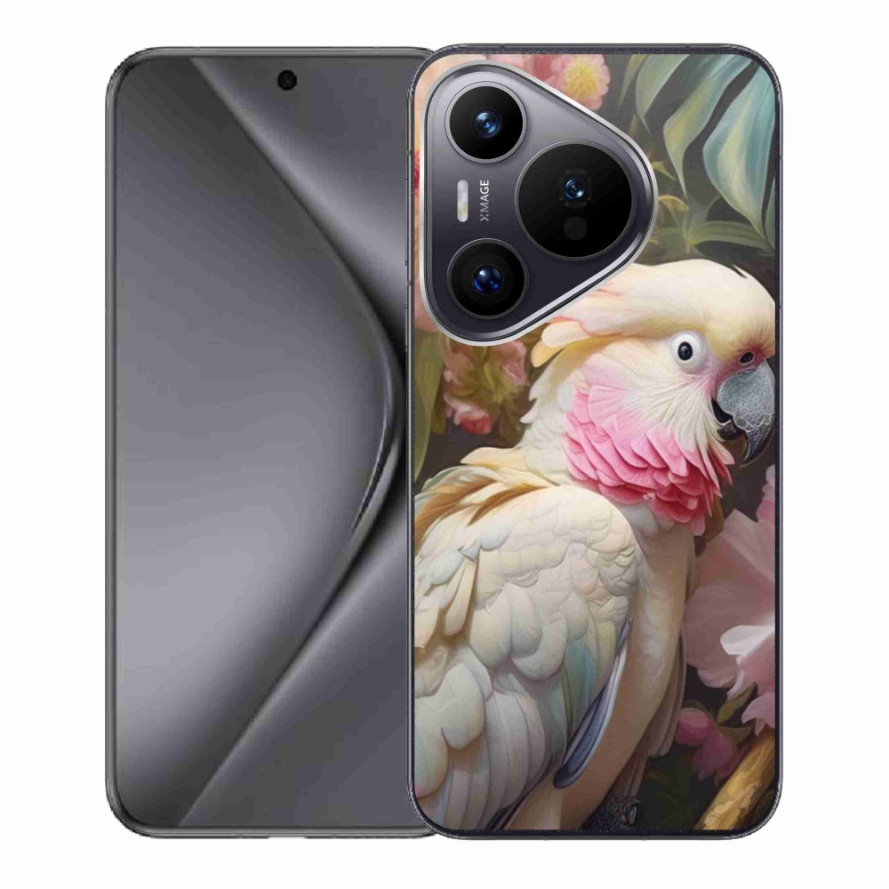 Gelový kryt mmCase na Huawei Pura 70 - papoušek kakadu růžový 2