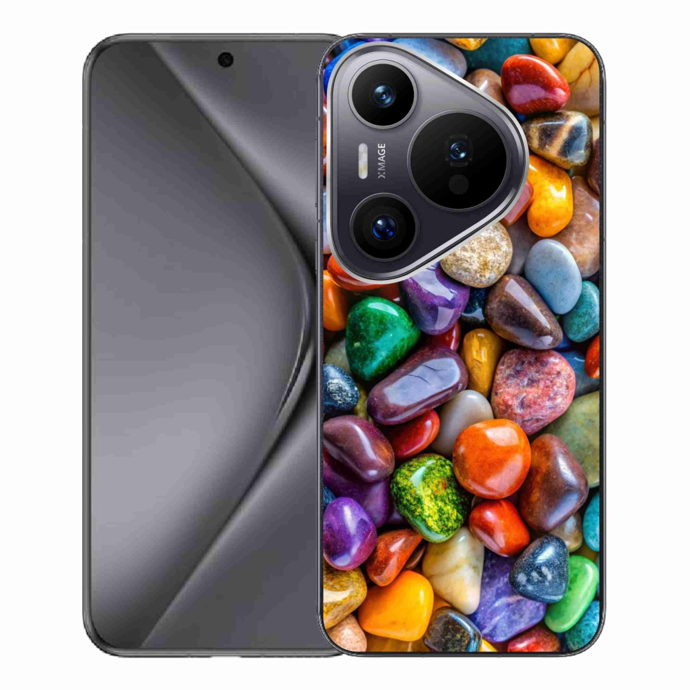 Gelový kryt mmCase na Huawei Pura 70 Pro - barevné kamínky