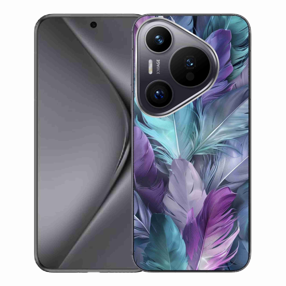 Gelový kryt mmCase na Huawei Pura 70 Pro - barevné peří 2