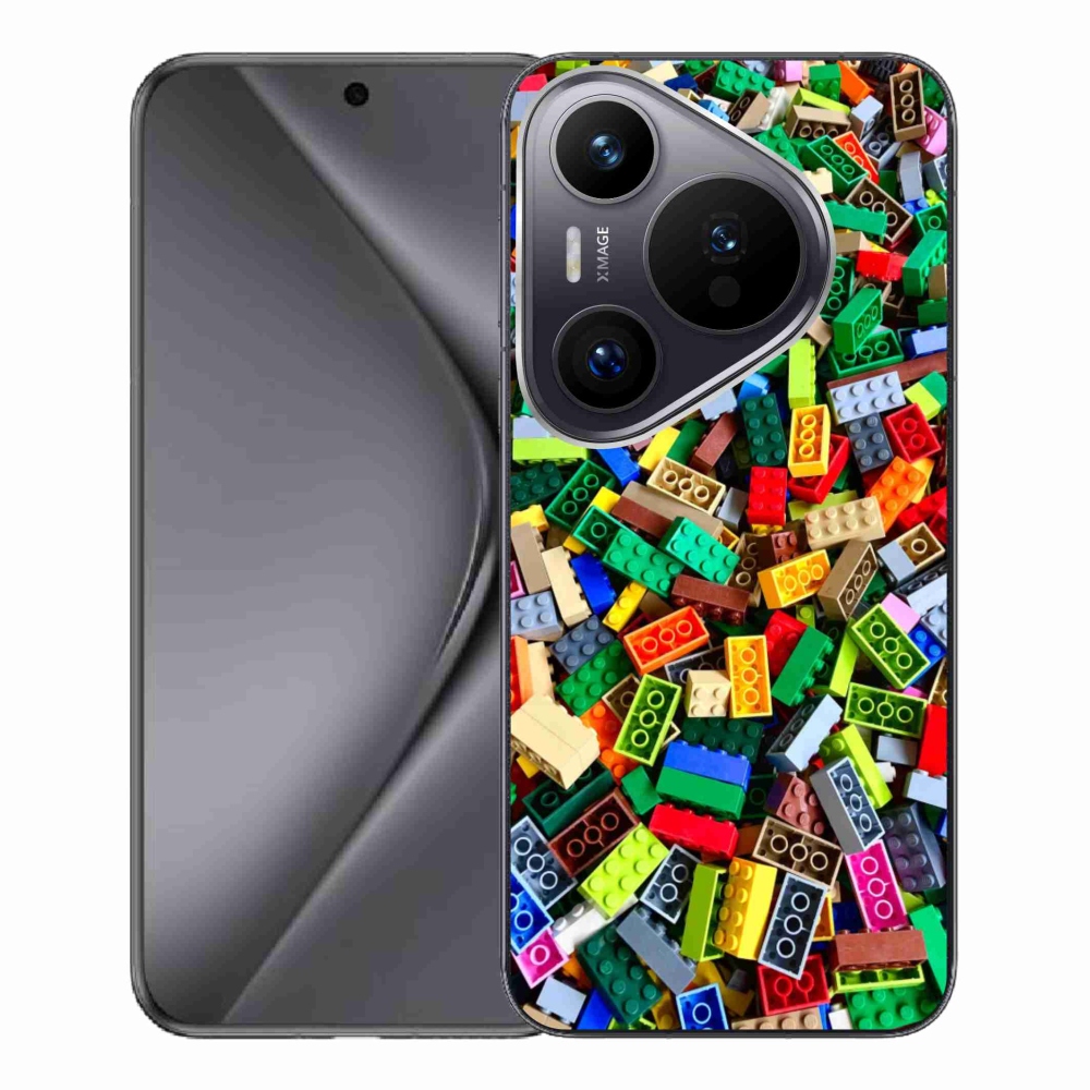 Gelový kryt mmCase na Huawei Pura 70 Pro - barevné stavební kostky