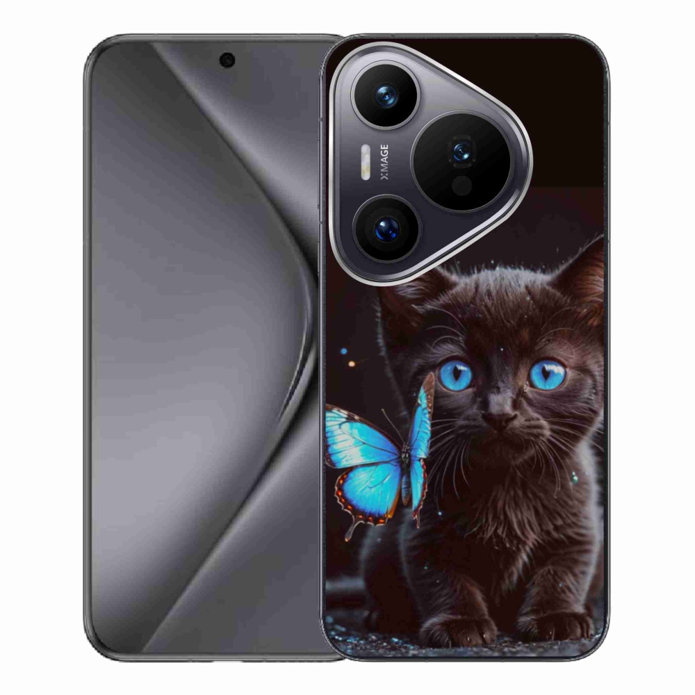 Gelový kryt mmCase na Huawei Pura 70 Pro - černé kotě 3