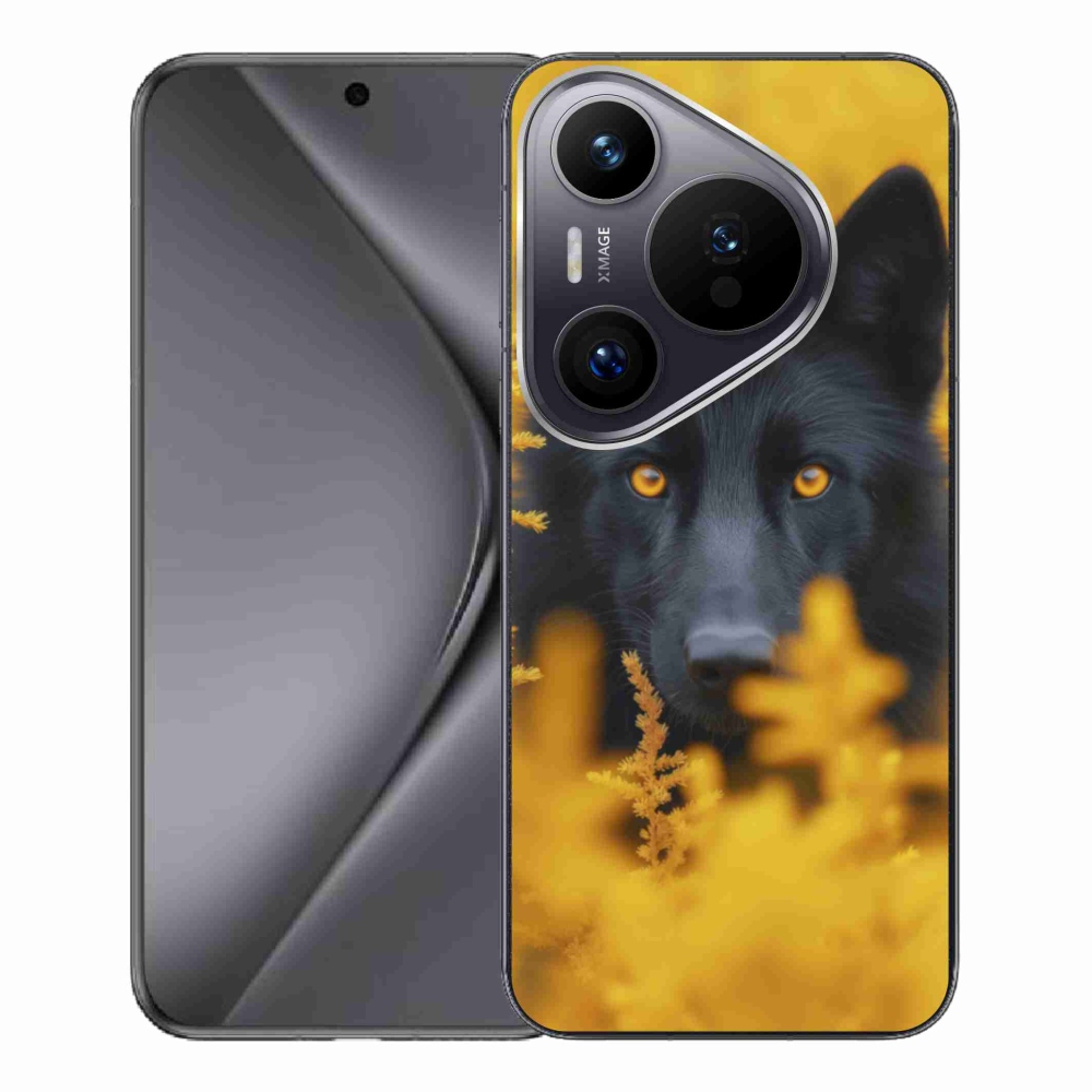 Gelový kryt mmCase na Huawei Pura 70 Pro - černý vlk 2