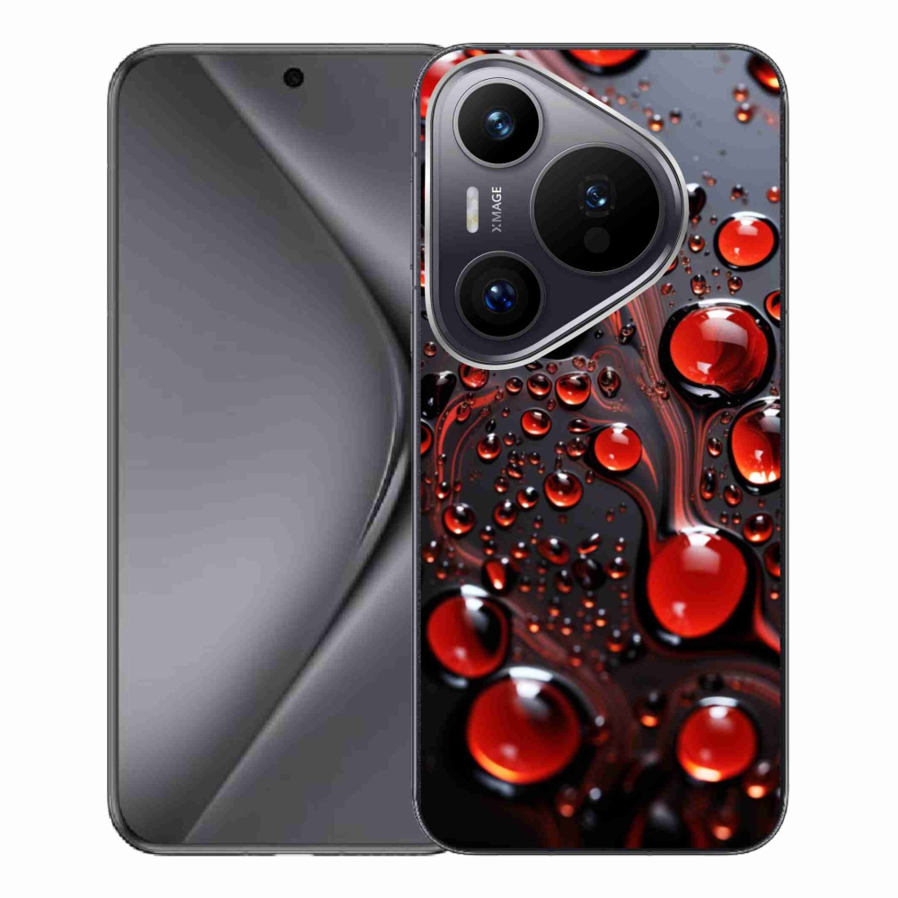 Gelový kryt mmCase na Huawei Pura 70 Pro - červené kapky 2