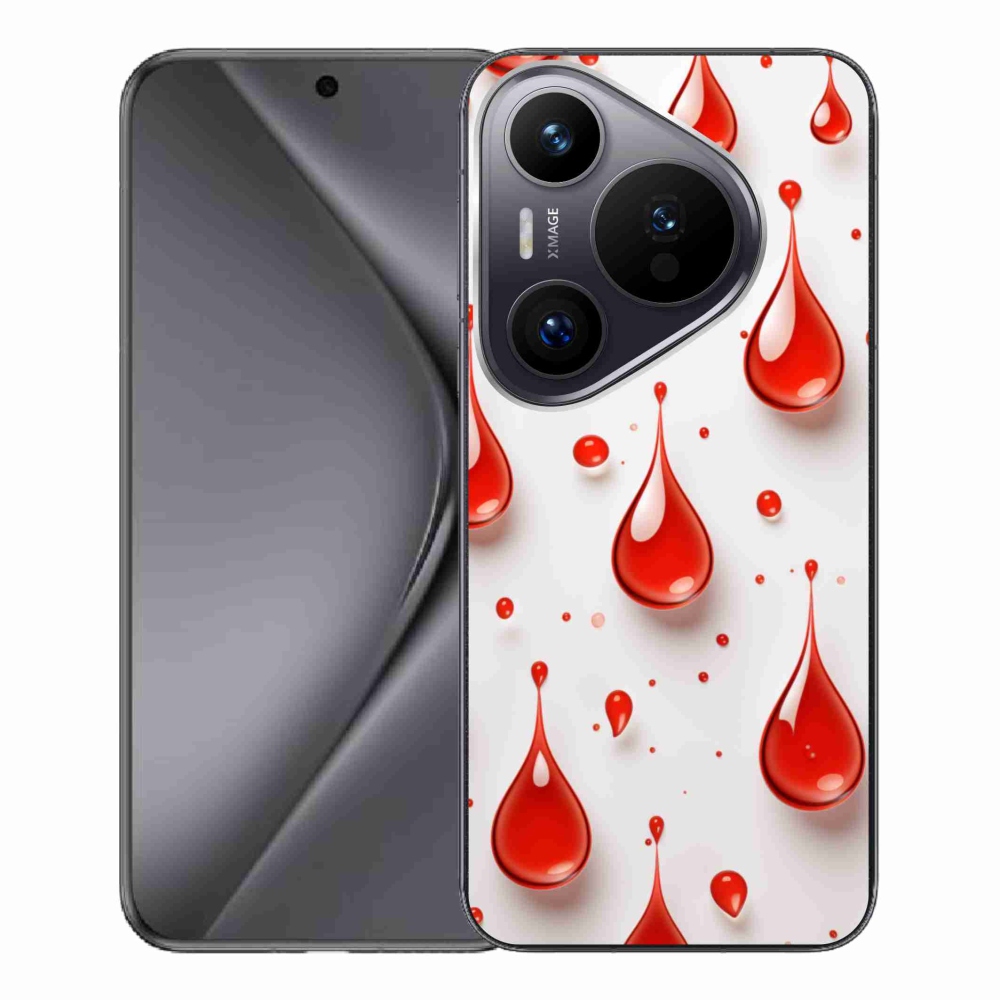 Gelový kryt mmCase na Huawei Pura 70 Pro - červené kapky
