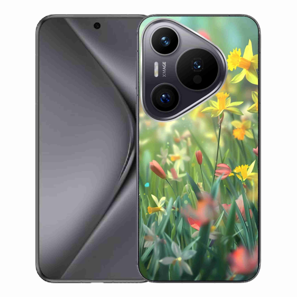 Gelový kryt mmCase na Huawei Pura 70 Pro - jarní květy
