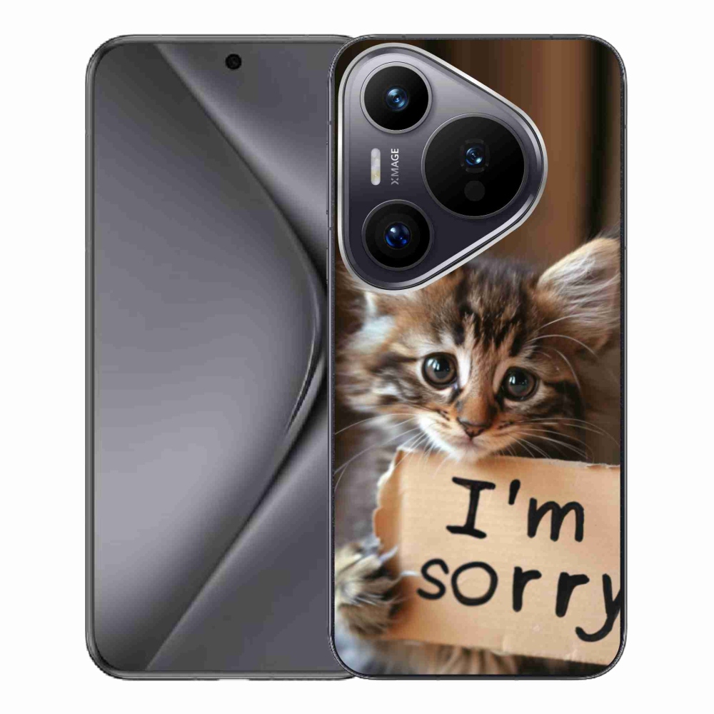 Gelový kryt mmCase na Huawei Pura 70 Pro - kočíčí omluva