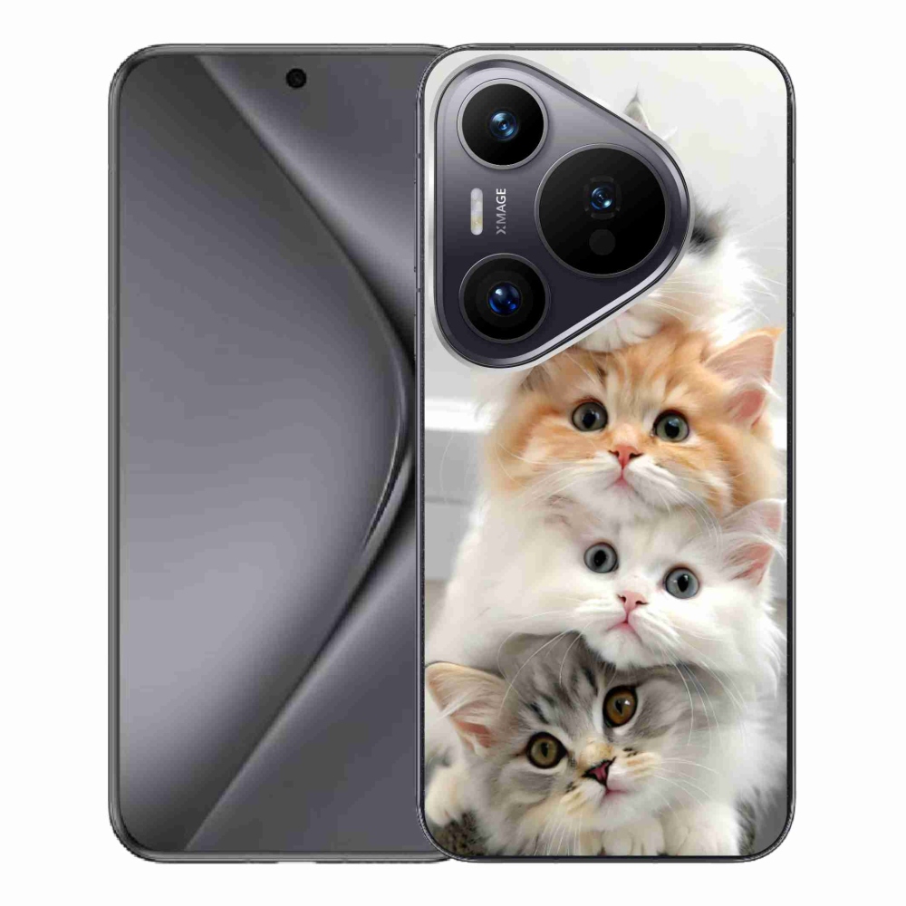 Gelový kryt mmCase na Huawei Pura 70 Pro - kočičí parta
